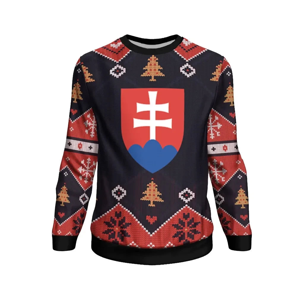 Slovakia Christmas Sweatshirt Santa Claus Ho Ho Ho RLT13 - Wonder Print Shop