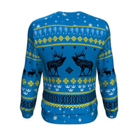 Sweden Christmas Sweatshirt Elk RLT7 - Wonder Print Shop