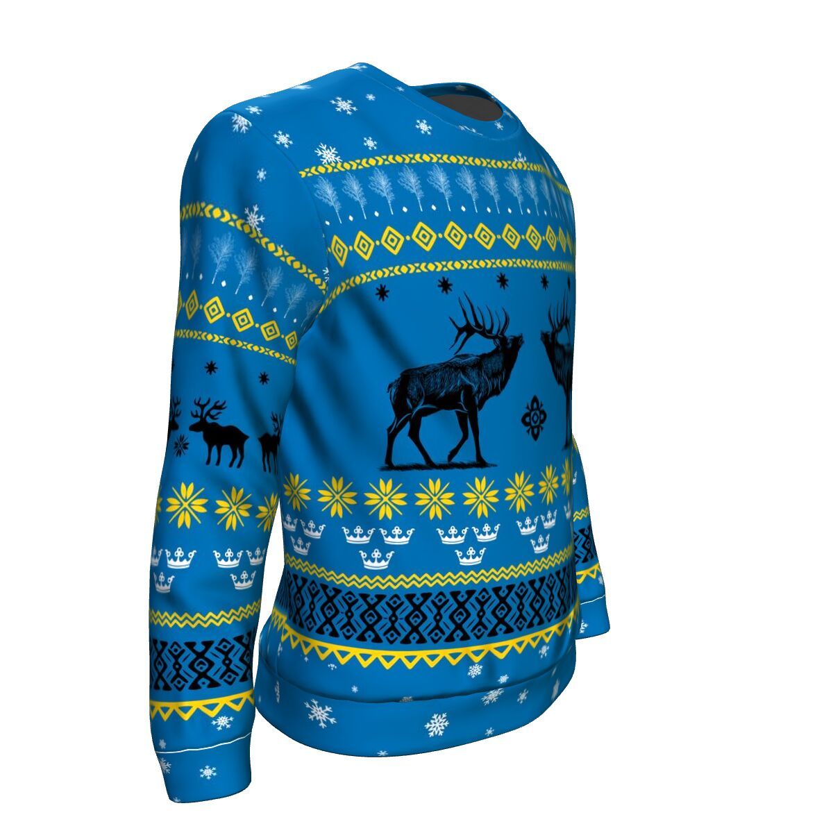 Sweden Christmas Sweatshirt Elk RLT7 - Wonder Print Shop