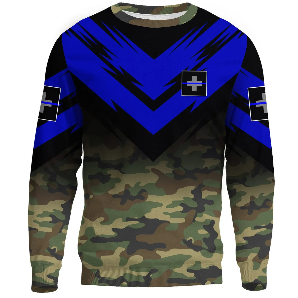 Switzerland Flag Sweatshirt Based Version Of The Thin Blue Line Symbol RLT13 - Wonder Print Shop