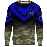 Switzerland Flag Sweatshirt Based Version Of The Thin Blue Line Symbol RLT13 - Wonder Print Shop