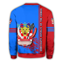 Democratic Republic Of The Congo Coat Of Arms Sweatshirt Quarter Style RLT13 - Wonder Print Shop