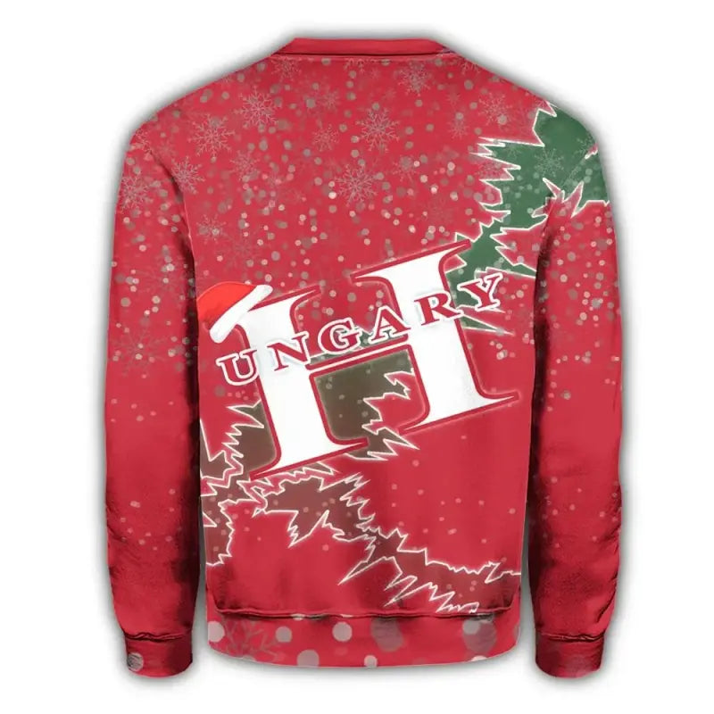 Hungary Christmas Coat Of Arms Sweatshirt X Style RLT8 - Wonder Print Shop