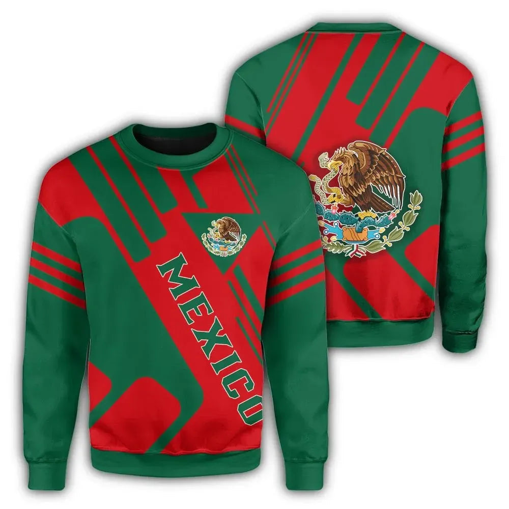 Mexico Coat Of Arms Sweatshirt Rockie RLT13 - Wonder Print Shop