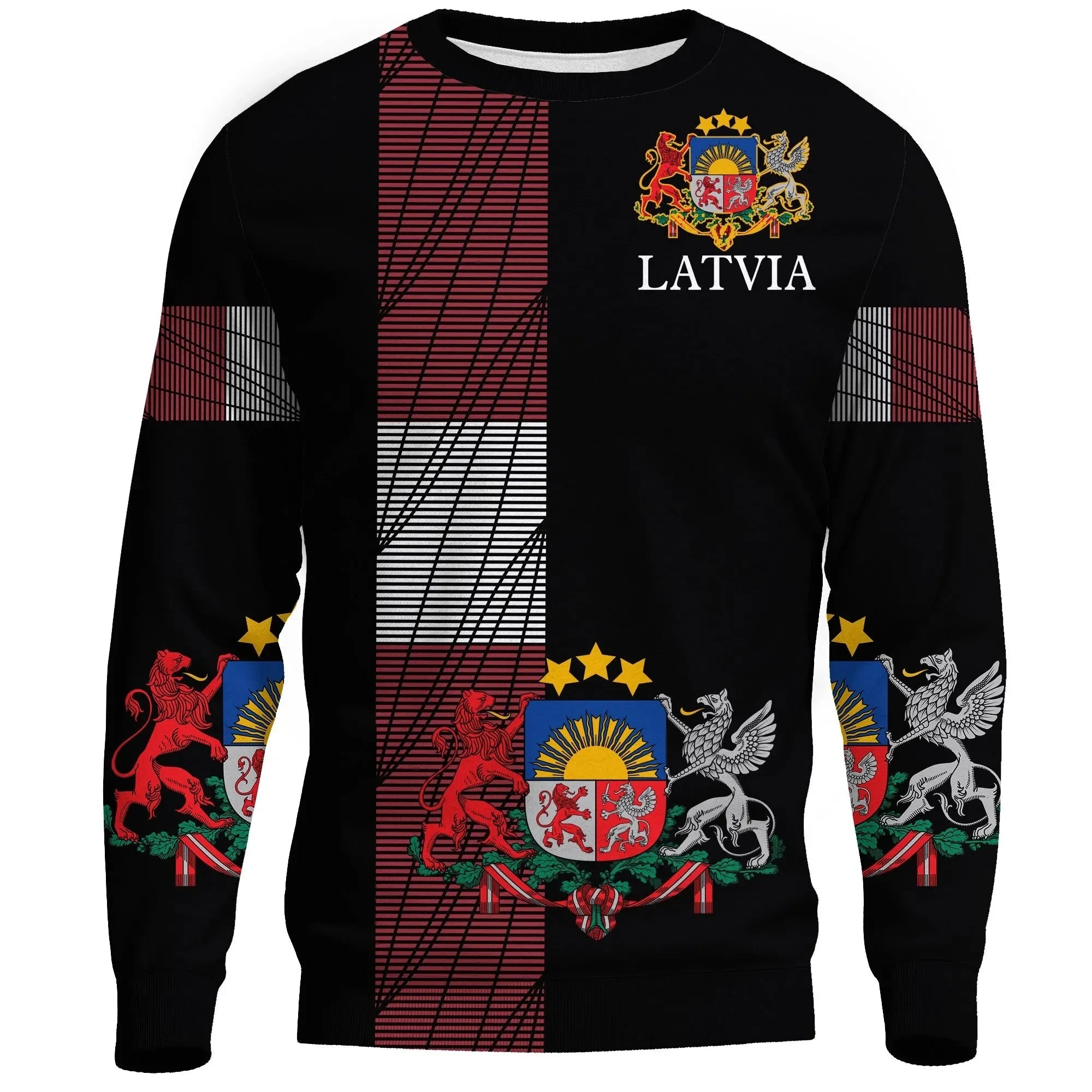 latvia-united-sweatshirt-knitted-long-sleeved-sweater