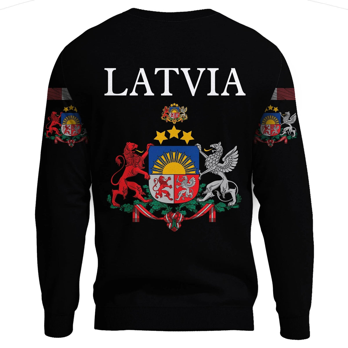 Latvia - United Sweatshirt Knitted Long - Sleeved Sweater RLT6 - Wonder Print Shop