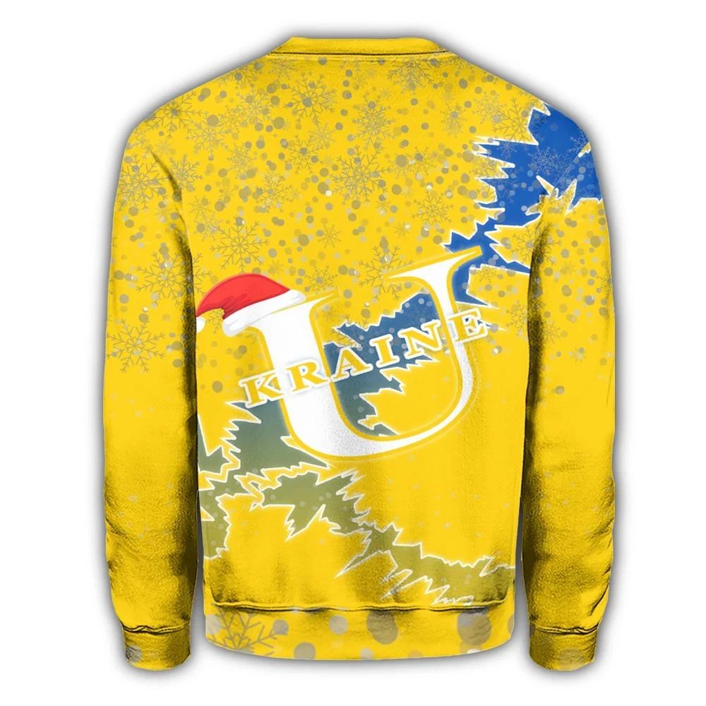 Ukraine Christmas Coat Of Arms Sweatshirt X Style RLT7 - Wonder Print Shop