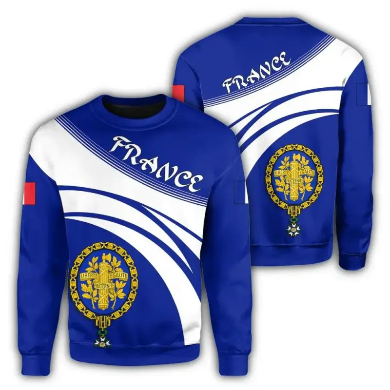France Coat Of Arms Sweatshirt Cricket Style RLT12 - Wonder Print Shop