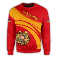 Armenia Coat Of Arms Sweatshirt Cricket Style RLT8 - Wonder Print Shop