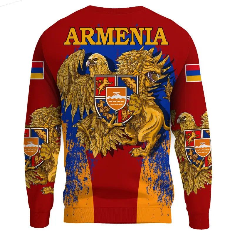 Armenia Special Coat of Arms Sweatshirt (Knitted Long-Sleeved Sweater) RLT8 - Wonder Print Shop