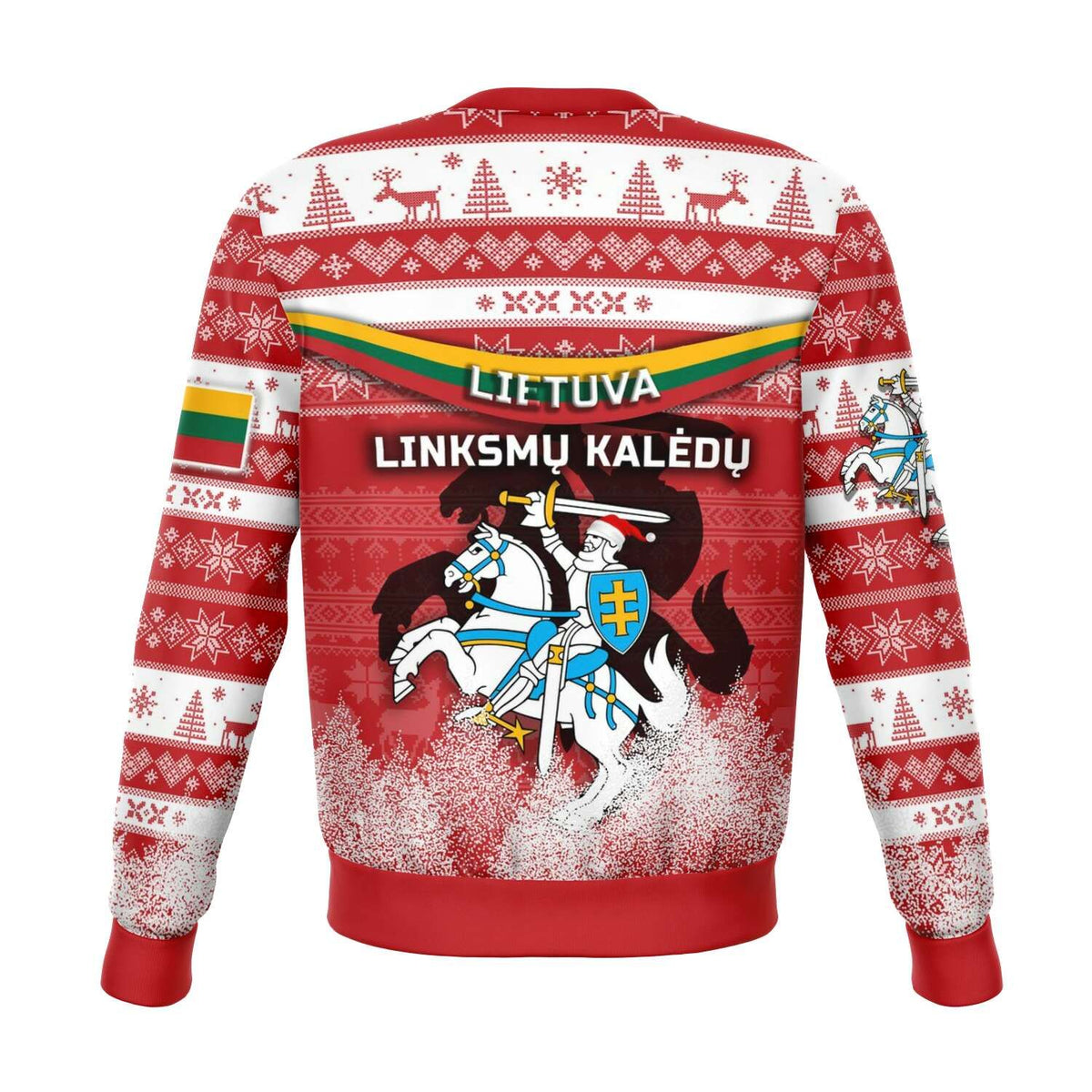 Lithuania Christmas Sweatshirt Simple Vibes Version - Red RLT6 - Wonder Print Shop