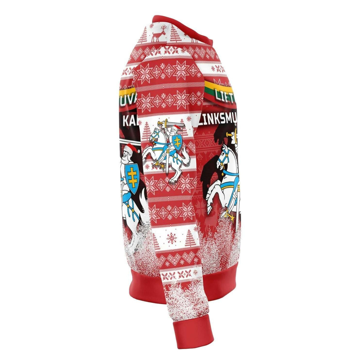 Lithuania Christmas Sweatshirt Simple Vibes Version - Red RLT6 - Wonder Print Shop