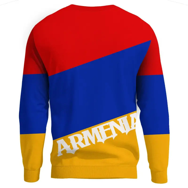 Armenia Flag Sweatshirt (Knitted Long-Sleeved Sweater) RLT8 - Wonder Print Shop