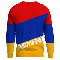 Armenia Flag Sweatshirt (Knitted Long-Sleeved Sweater) RLT8 - Wonder Print Shop