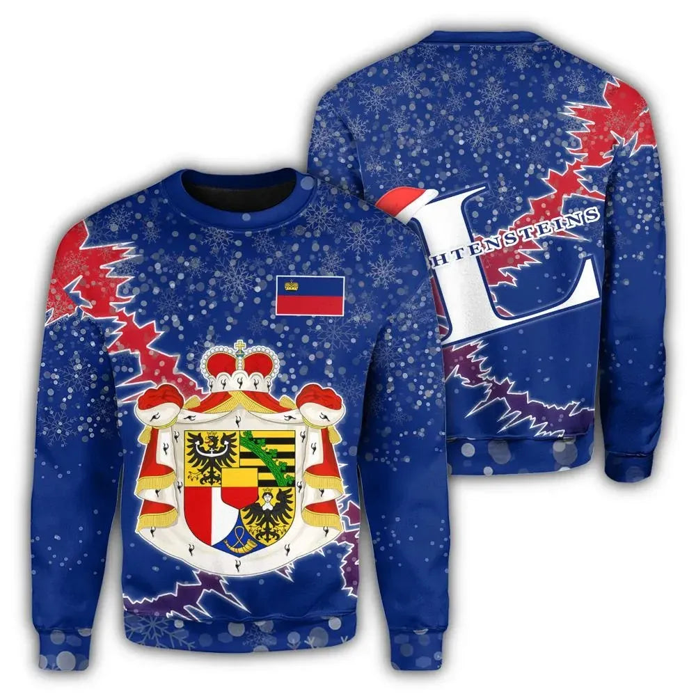 Liechtensteins Christmas Coat Of Arms Sweatshirt X Style8 RLT6 - Wonder Print Shop