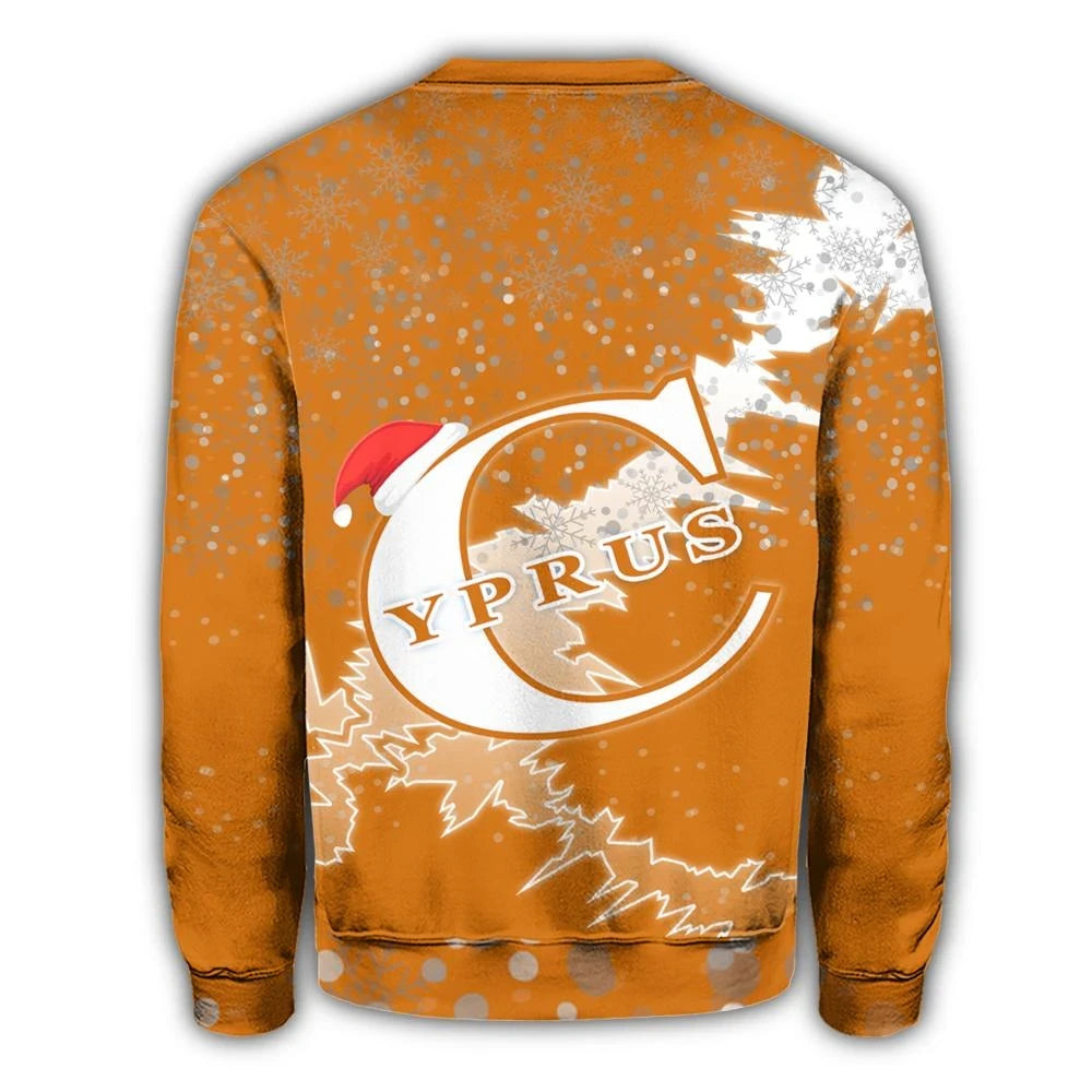 Cyprus Christmas Coat Of Arms Sweatshirt X Style RLT13 - Wonder Print Shop