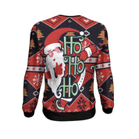 Nigeria Christmas Sweatshirt Santa Claus Ho Ho Ho RLT8 - Wonder Print Shop