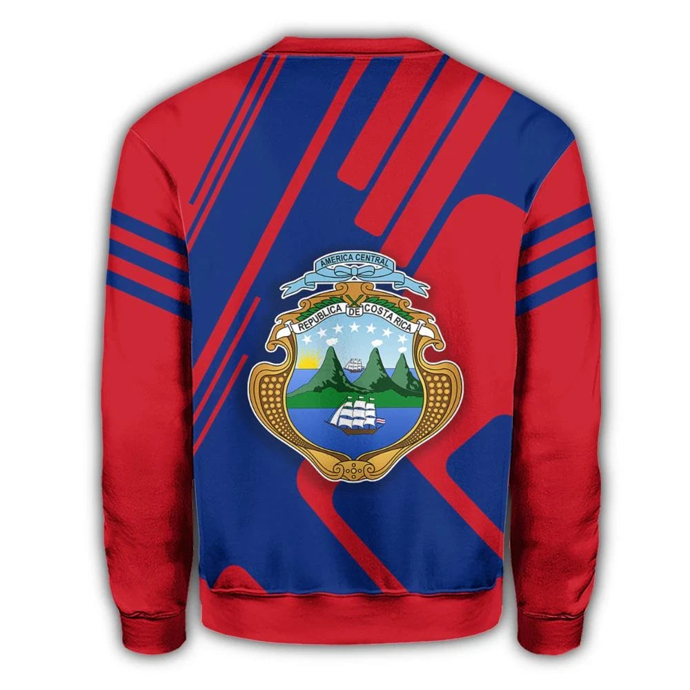 Costa Rica Coat Of Arms Sweatshirt Rockie RLT13 - Wonder Print Shop