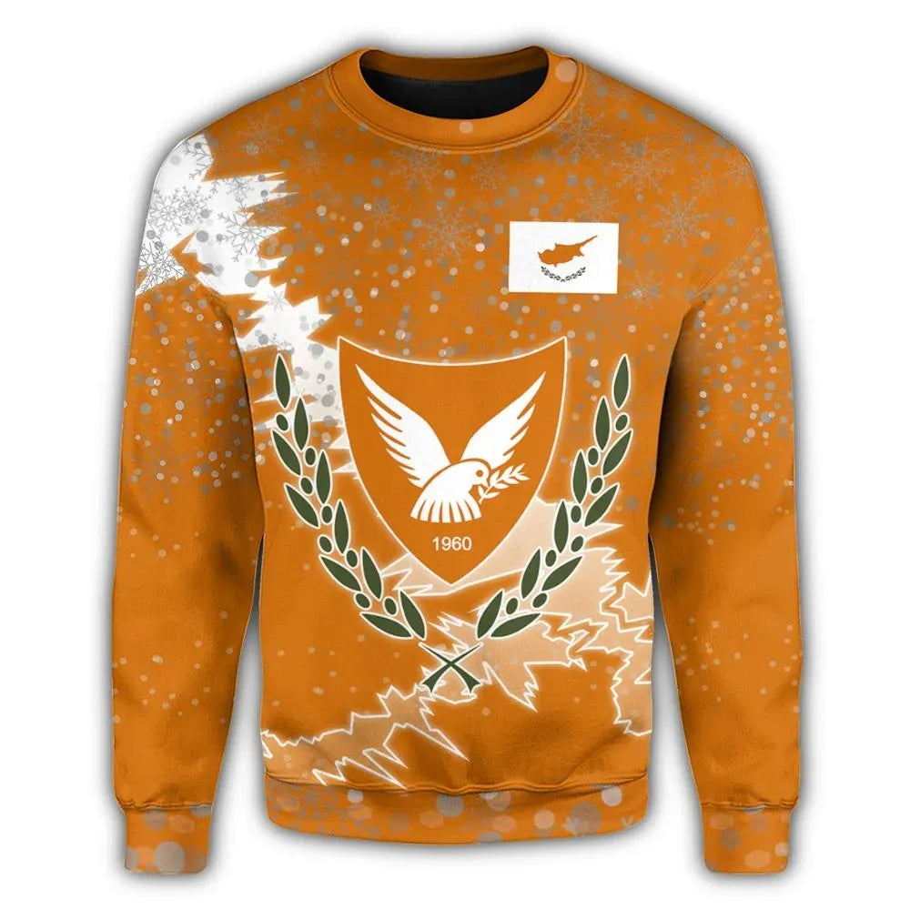 Cyprus Christmas Coat Of Arms Sweatshirt X Style RLT13 - Wonder Print Shop