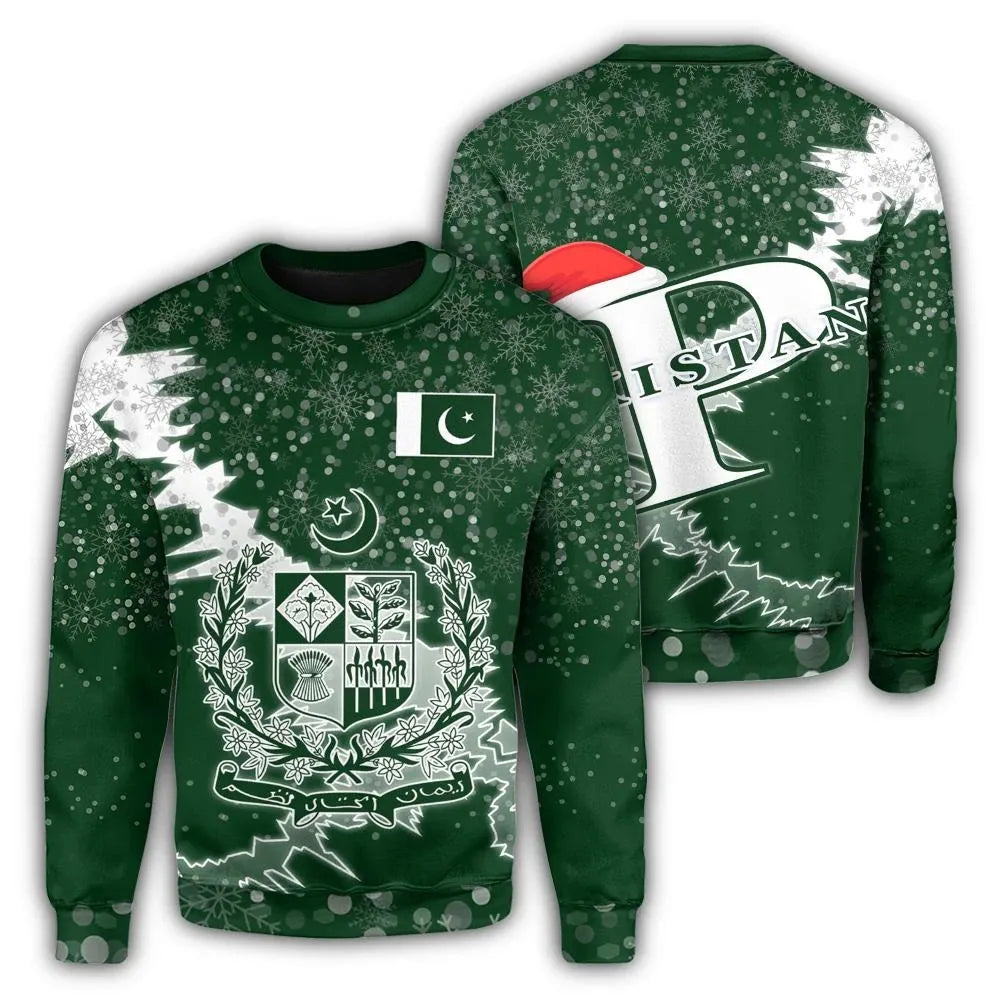 Pakistan Christmas Coat Of Arms Sweatshirt X Style RLT13 - Wonder Print Shop