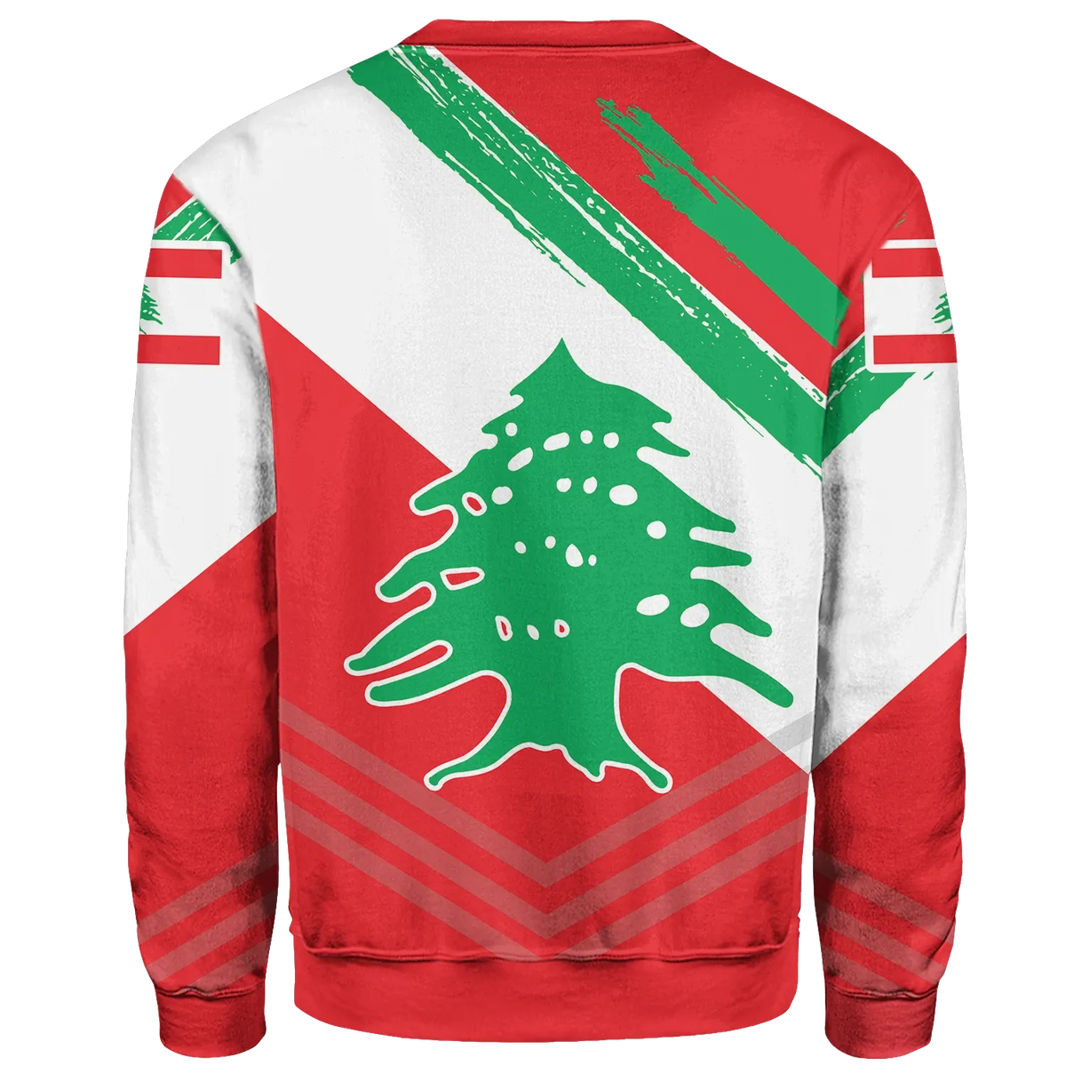 Lebanon Sweatshirt - Lebanon Flag Polygon Style24 RLT6 - Wonder Print Shop