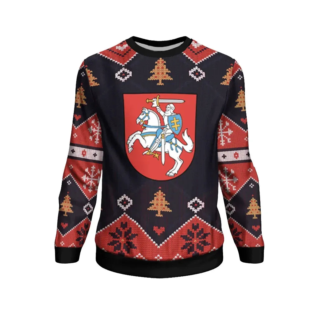 Lithuania Christmas Sweatshirt - Santa Claus Ho Ho Ho10 RLT6 - Wonder Print Shop