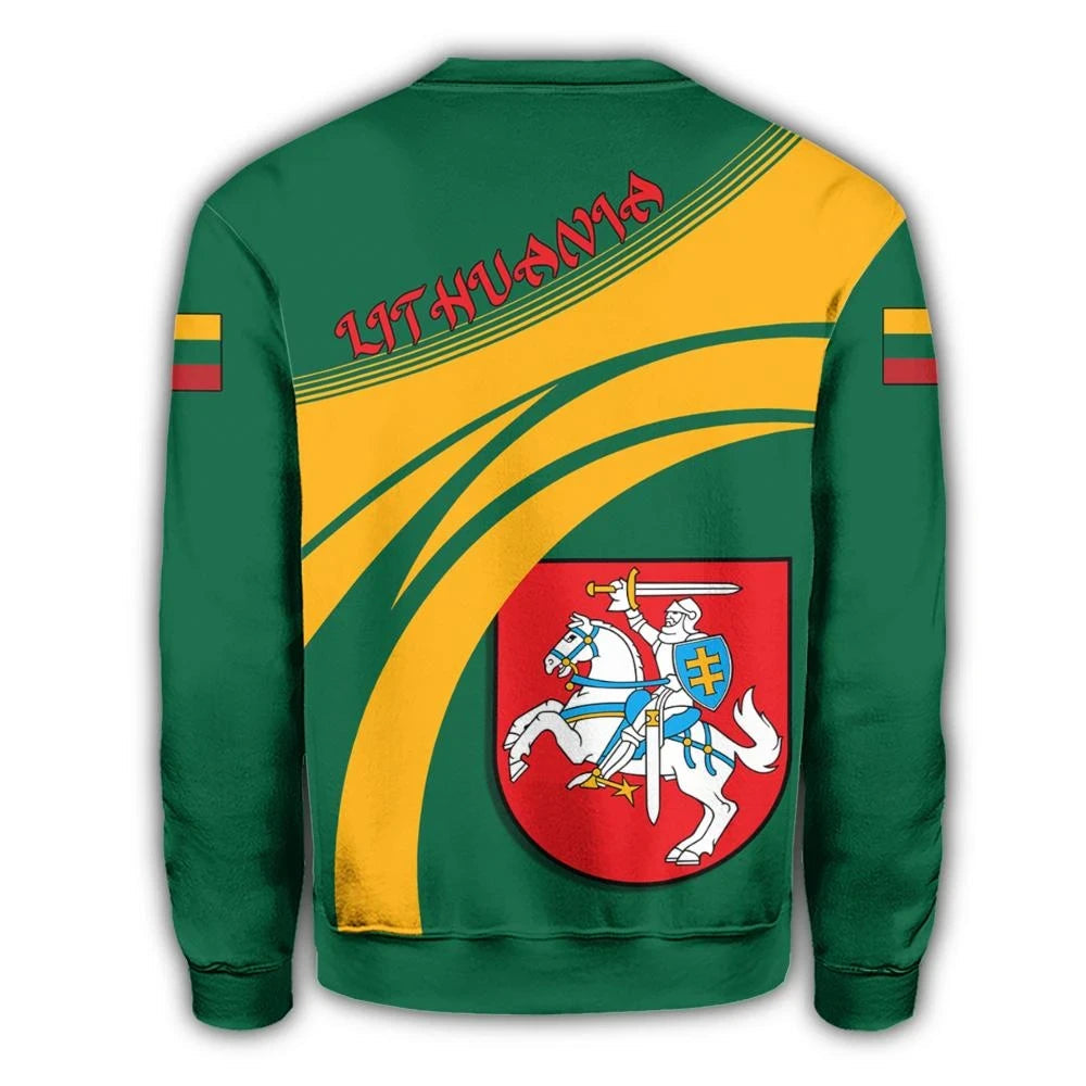 Lithuania Coat Of Arms Sweatshirt Cricket Style RLT6 - Wonder Print Shop