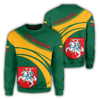 Lithuania Coat Of Arms Sweatshirt Cricket Style RLT6 - Wonder Print Shop