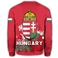 Hungary Coat Of Arms Sweatshirt Spaint Style RLT8 - Wonder Print Shop