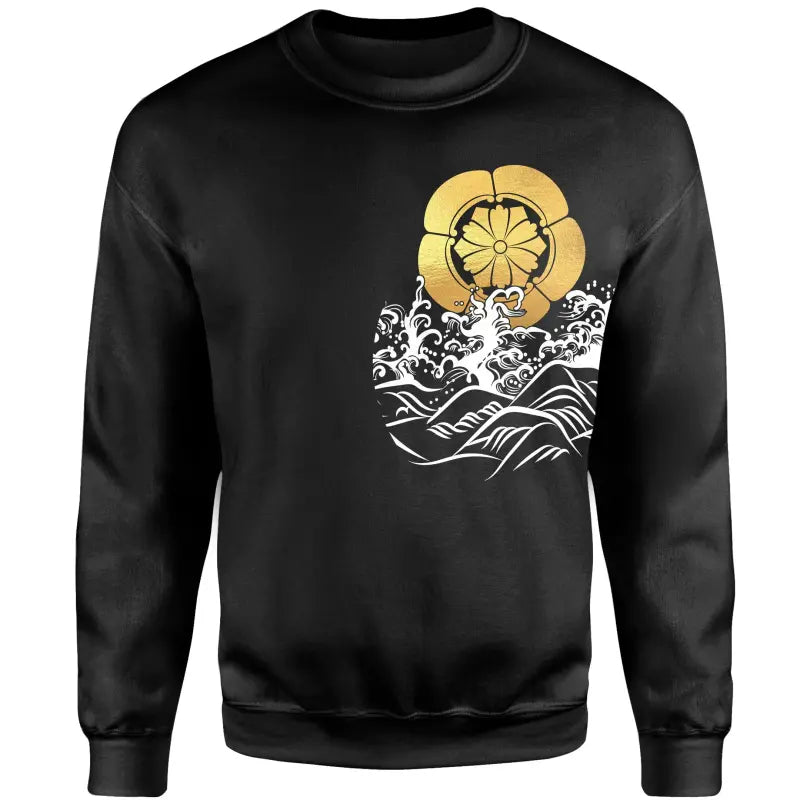 The Golden Koi Fish Sweatshirt Knitted Long Sleeved Sweater RLT8 - Wonder Print Shop