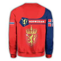 Norway Coat Of Arms Sweatshirt Simple Style RLT7 - Wonder Print Shop