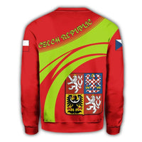 Czech Republic Coat Ofrms Sweatshirt Cricket Style RLT13 - Wonder Print Shop