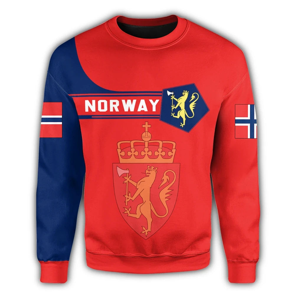 Norway Coat Of Arms Sweatshirt Simple Style RLT7 - Wonder Print Shop