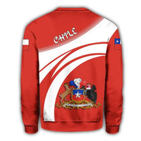 Chile Coat Of Arms Sweatshirt Cricket Style RLT7 - Wonder Print Shop