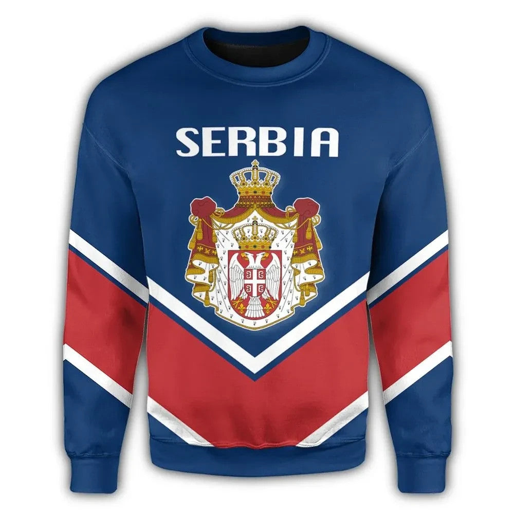 Serbia Coat Of Arms Sweatshirt Lucian Style RLT7 - Wonder Print Shop