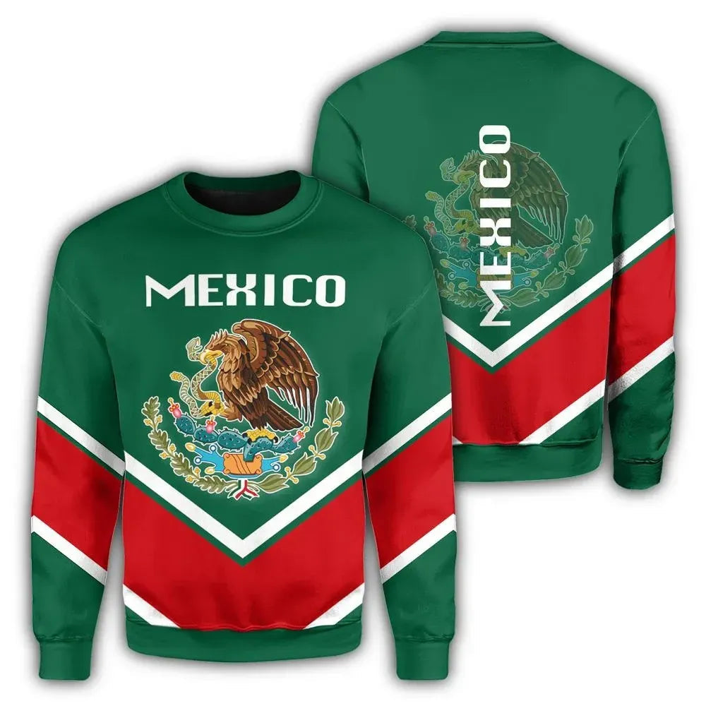 Mexico Coat Of Arms Sweatshirt Lucian Style RLT13 - Wonder Print Shop