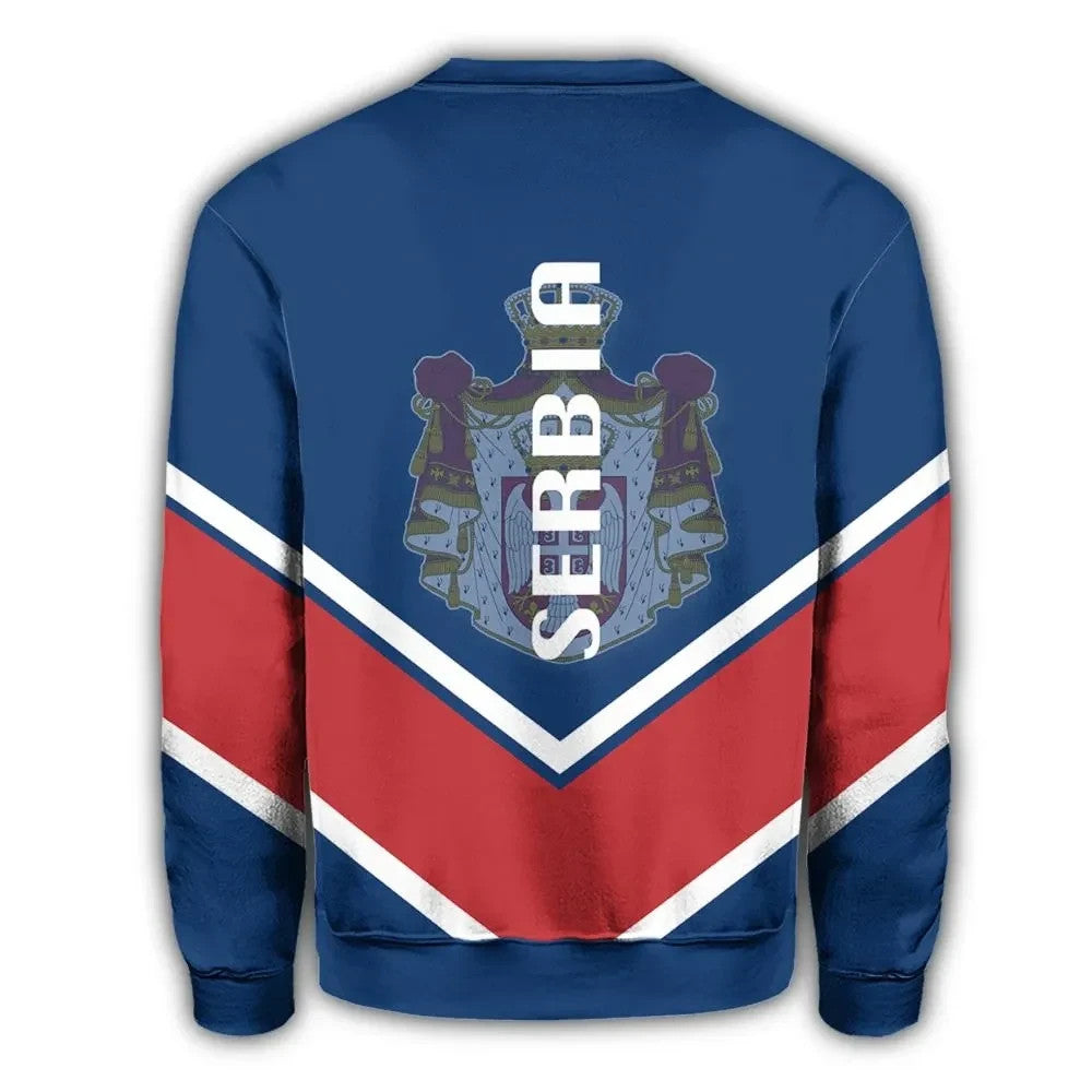 Serbia Coat Of Arms Sweatshirt Lucian Style RLT7 - Wonder Print Shop