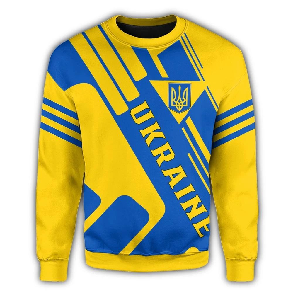 Ukraine Coat Of Arms Sweatshirt Rockie RLT7 - Wonder Print Shop
