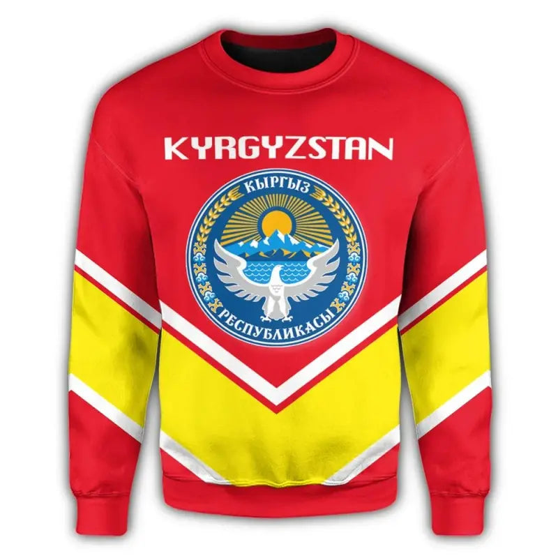 Kyrgyzstan Coat Of Arms Sweatshirt Lucian Style RLT8 - Wonder Print Shop