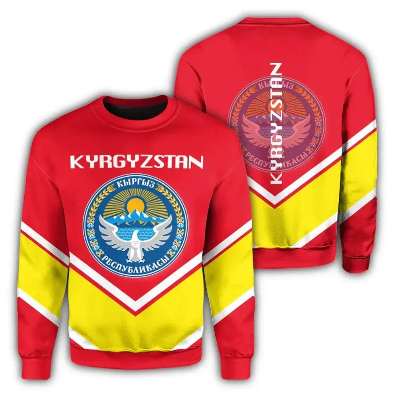 Kyrgyzstan Coat Of Arms Sweatshirt Lucian Style RLT8 - Wonder Print Shop
