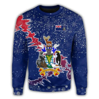 South Georgia and the South Sandwich Islands Christmas Coat Of Arms Sweatshirt X Style RLT12 - Wonder Print Shop