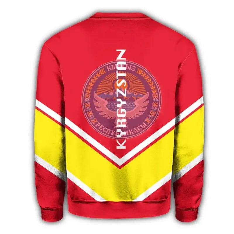 Kyrgyzstan Coat Of Arms Sweatshirt Lucian Style RLT8 - Wonder Print Shop