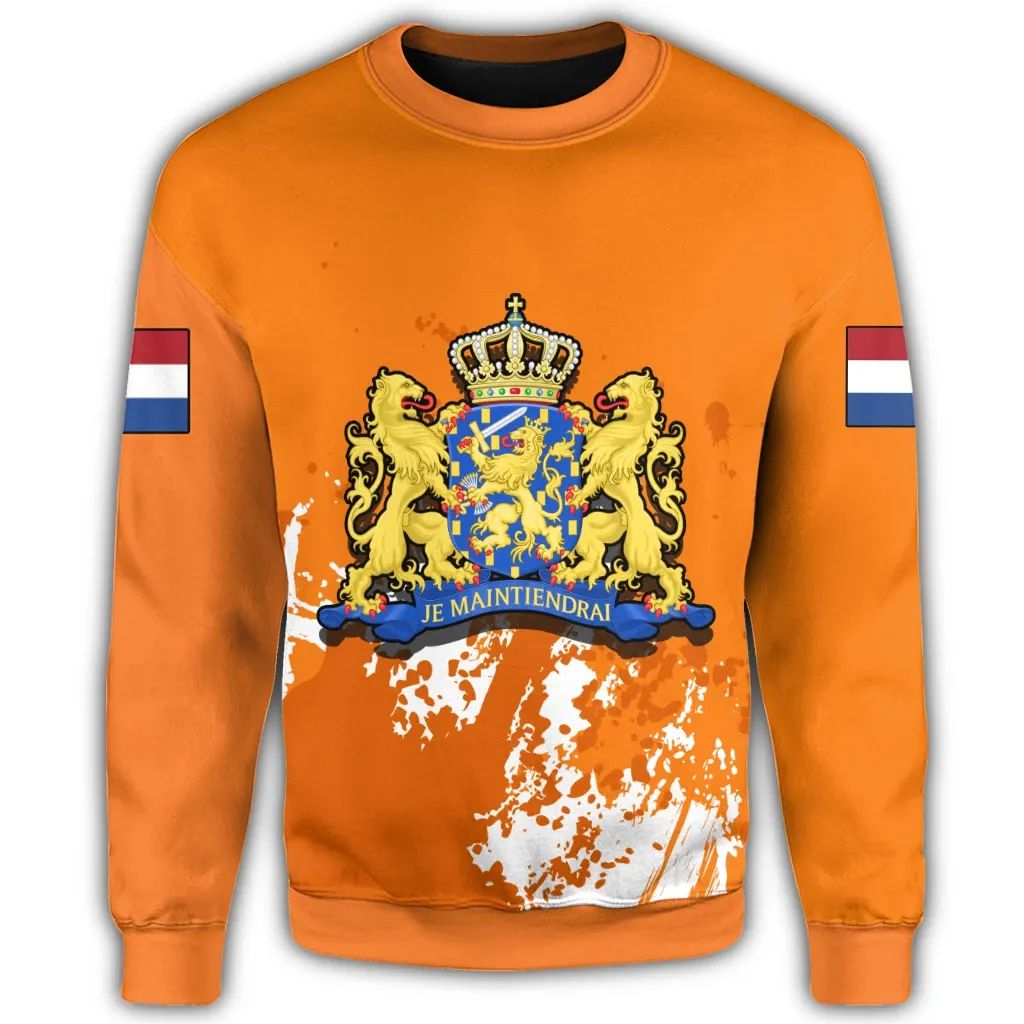 Netherland Coat Of Arms Sweatshirt Spaint Style RLT7 - Wonder Print Shop