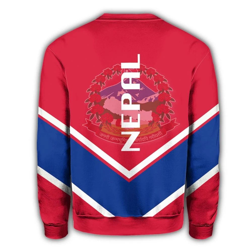 Nepal Coat Of Arms Sweatshirt Lucian Style RLT7 - Wonder Print Shop