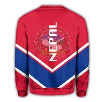 Nepal Coat Of Arms Sweatshirt Lucian Style RLT7 - Wonder Print Shop