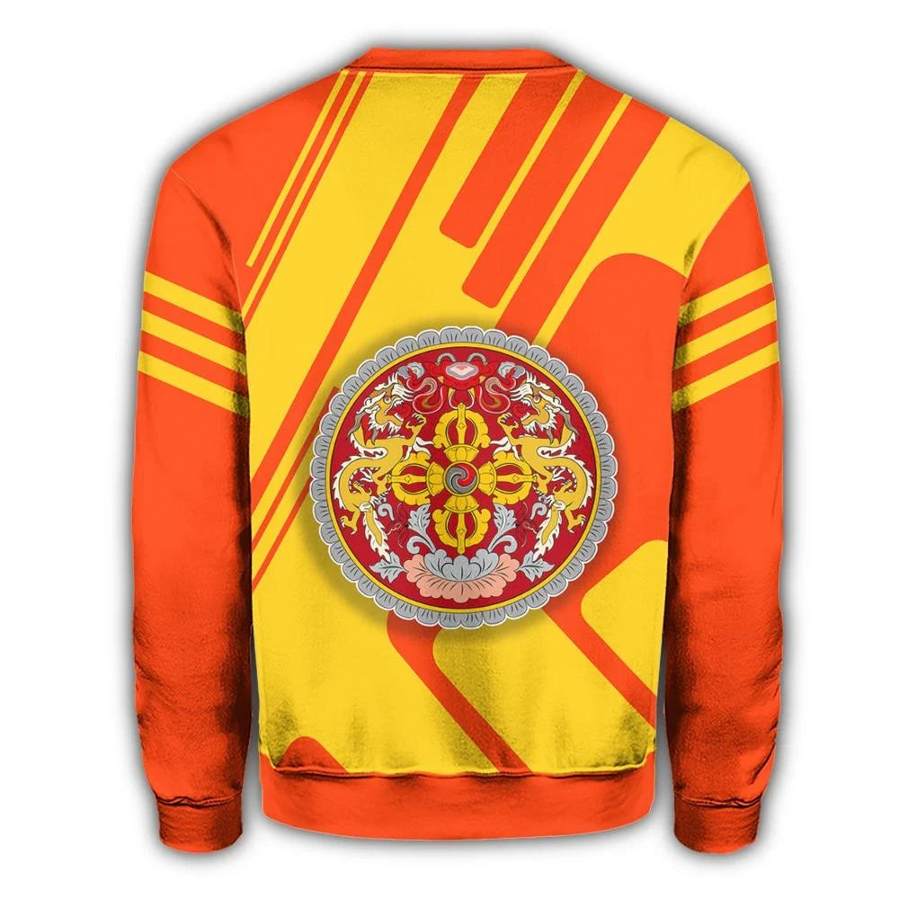 Bhutan Coat Of Arms Sweatshirt Rockie RLT6 - Wonder Print Shop
