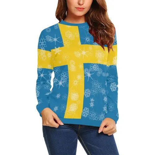 Sweden Flag Christmas Sweatshirt RLT7 - Wonder Print Shop