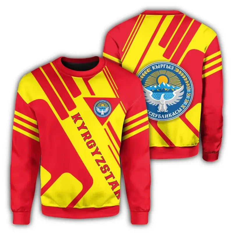 Kyrgyzstan Coat Of Arms Sweatshirt Rockie RLT8 - Wonder Print Shop