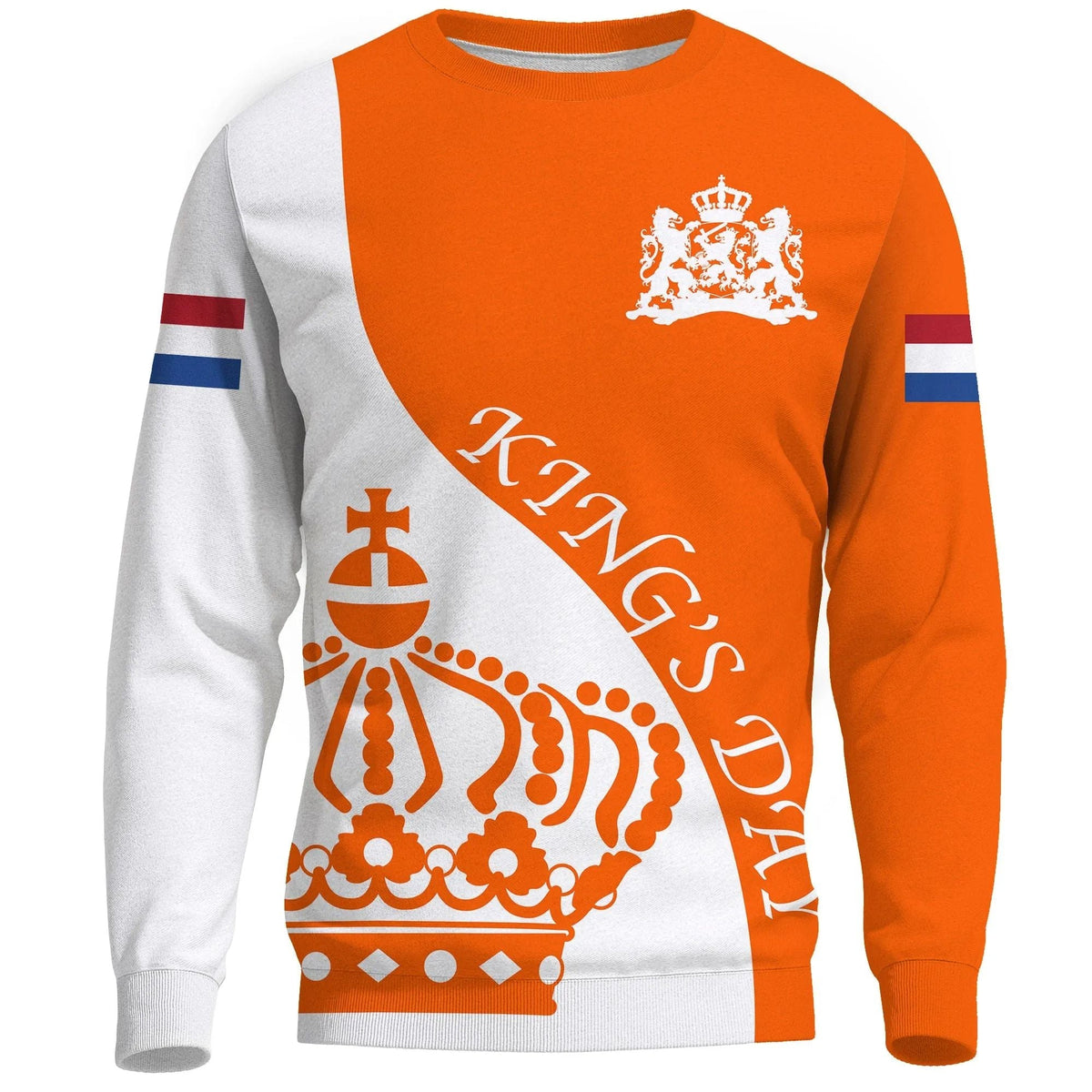 Netherlands Sweatshirt King Day Crown RLT7 - Wonder Print Shop