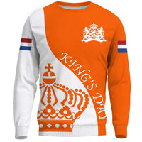 Netherlands Sweatshirt King Day Crown RLT7 - Wonder Print Shop